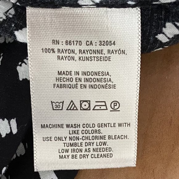 Anthropologie Maeve Lila Tiered Tunic Top Boho Black & White Babydoll sz small - Picture 3 of 5